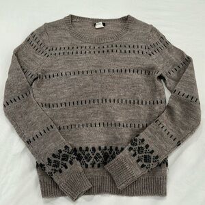 J Crew Taupe acrylic superfine Alpaca Marina wool sweater XS